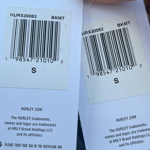 Hurley Hana reversible Bikini Black Tropical print Size S NEW Beach Vacation - Picture 4 of 15